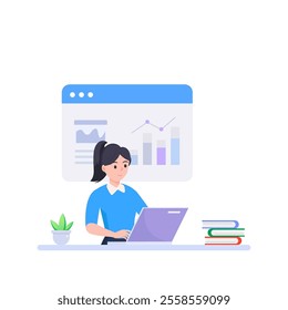 Businessman present strategy planning project and Financial data analysis report concept.