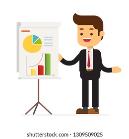 Businessman at a presentation