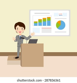 Businessman to the presentation