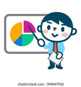 Businessman to a presentation