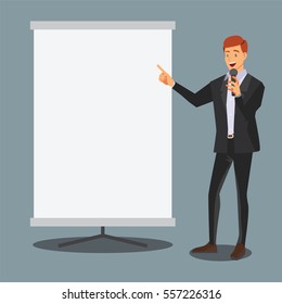 Businessman at a presentation 