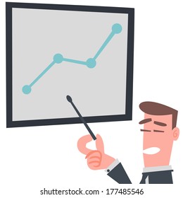 Businessman with Presentation Board