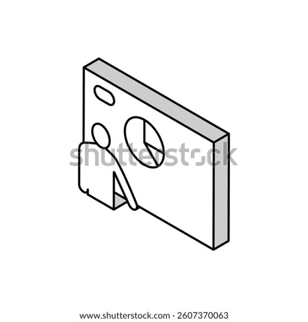 businessman presentation isometric icon vector. businessman presentation sign. isolated symbol illustration
