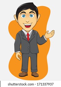 Businessman Presentation Pose