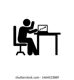 Businessman presentation training icon. Element of businessman pictogram icon