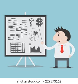 Businessman presentation - Vector 