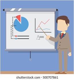 businessman presentation vector illustration design