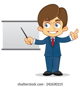 Businessman Presenting Stock Vector (Royalty Free) 242630215 | Shutterstock