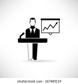 businessman presenting