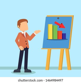 businessman is presenting a diagram
