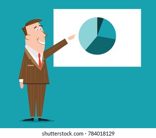 Businessman presenting graph at meeting