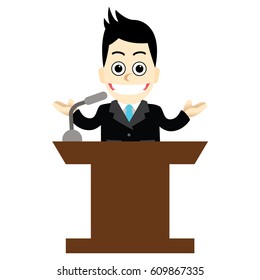 Businessman presenting his ideas.
