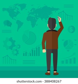 Businessman presenting report.
