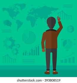 Businessman presenting report.