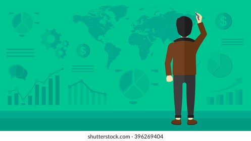 Businessman presenting report.