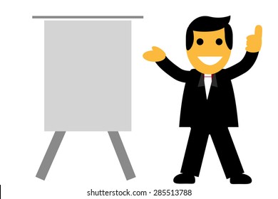 Businessman - Presenting Something
