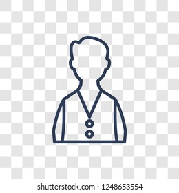 Businessman professional icon. Trendy linear Businessman professional logo concept on transparent background from Startup Strategy and Success collection