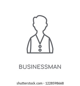 Businessman professional linear icon. Modern outline Businessman professional logo concept on white background from Startup Strategy and Success collection.