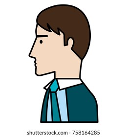 businessman profile avatar character
