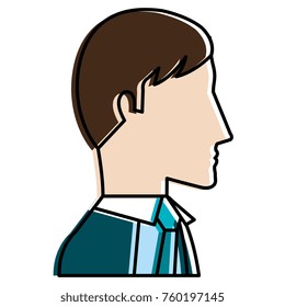 businessman profile avatar character