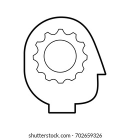 businessman profile avatar with gear