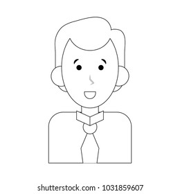 Businessman profile cartoon