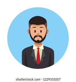 Businessman profile cartoon