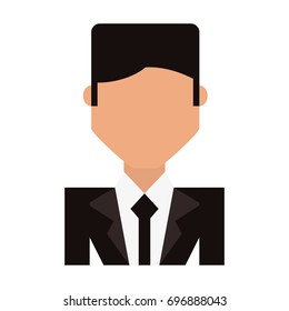 Businessman profile cartoon