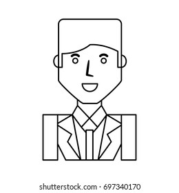 Businessman profile cartoon