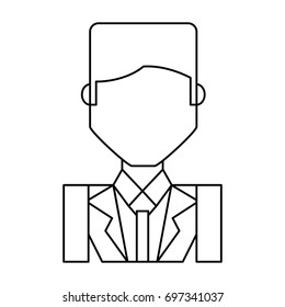 Businessman profile cartoon