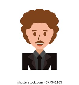 Businessman profile cartoon