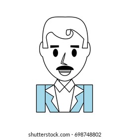 Businessman profile cartoon