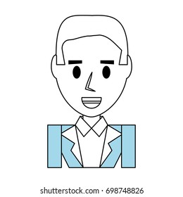 Businessman profile cartoon