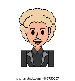 Businessman profile cartoon