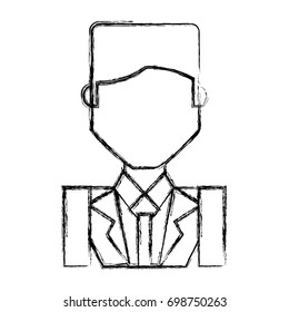 Businessman profile cartoon
