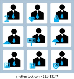 businessman, profile icon set