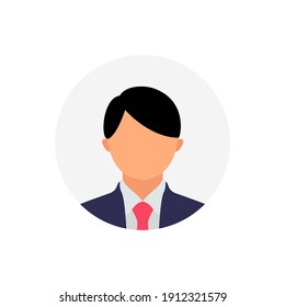 Businessman Profile Icon Vector. Business Man Avatar User Image
