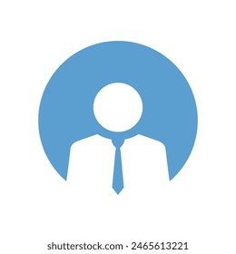 Businessman profile photo icon in default style. Employee avatar concept