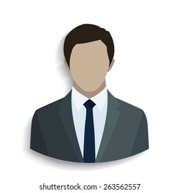 Businessman profile picture. Vector user icon for template design.