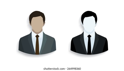 Businessman profile picture. Vector user icon for template design.