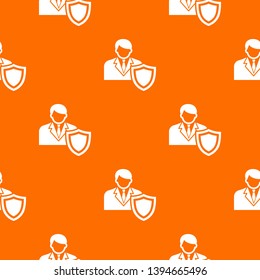 Businessman protection pattern vector orange for any web design best