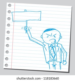 Manifestante de empresarios