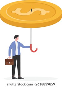 Businessman provides protection of money umbrella for his companion, protection of funds and property,
