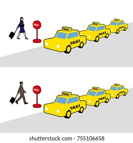 Businessman and public transportation