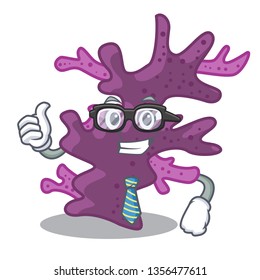 Businessman purple coral reef isolated with character