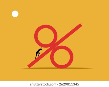 Businessman pushes interest rate percentage up