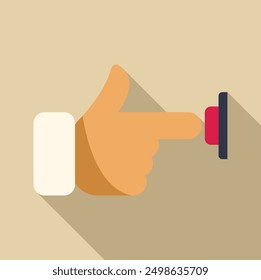 Businessman is pushing a red button to start a new project