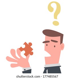 Businessman with Puzzle