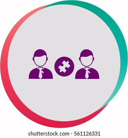 Businessman puzzle  icon. Vector design.