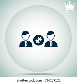 Businessman puzzle  vector illustration.
